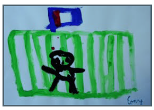 child's drawing of jail